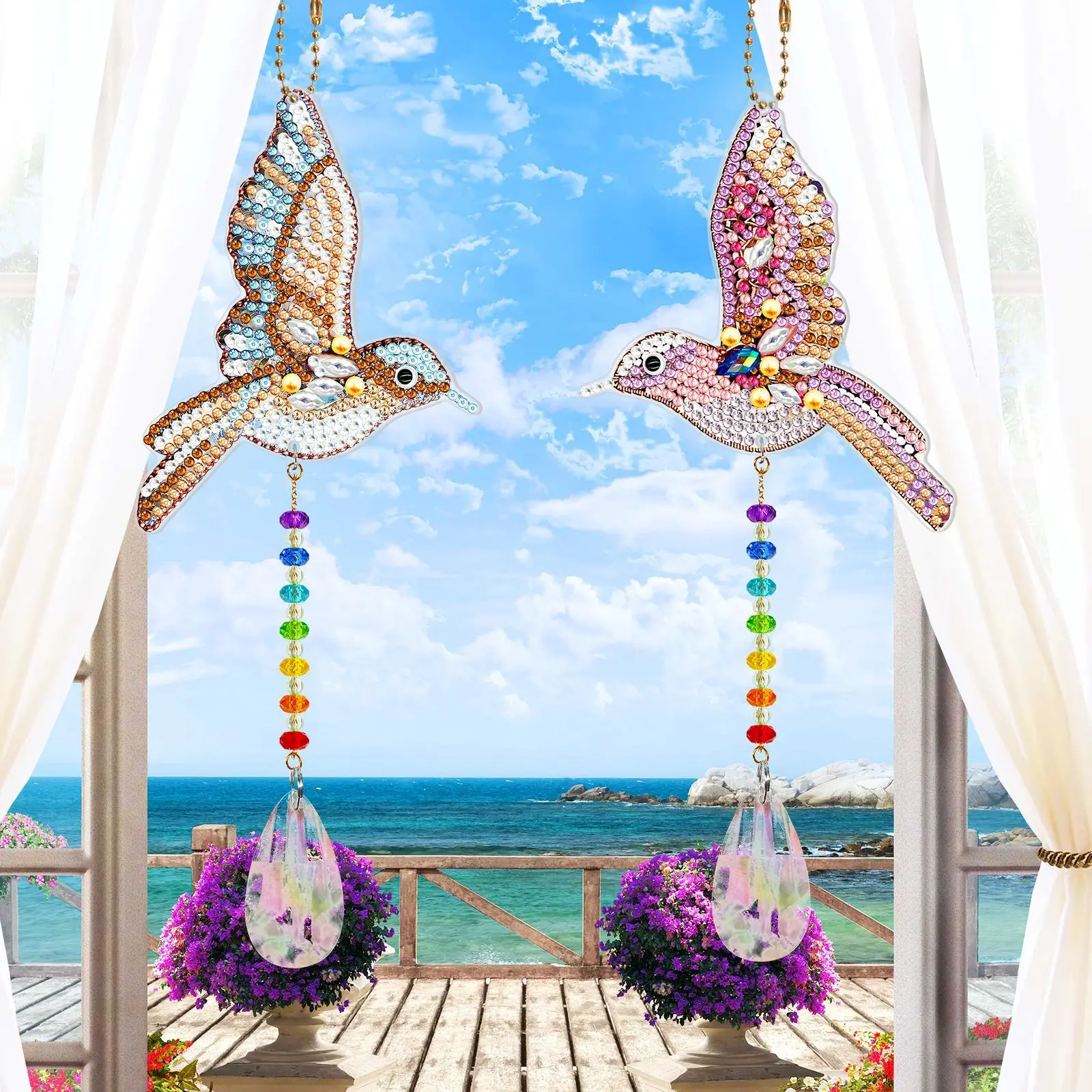 Prism Suncatcher Hanging Window Crystals Rainbow Light Catcher Crystal Sun  Catcher Summer Gift Octagon Beads