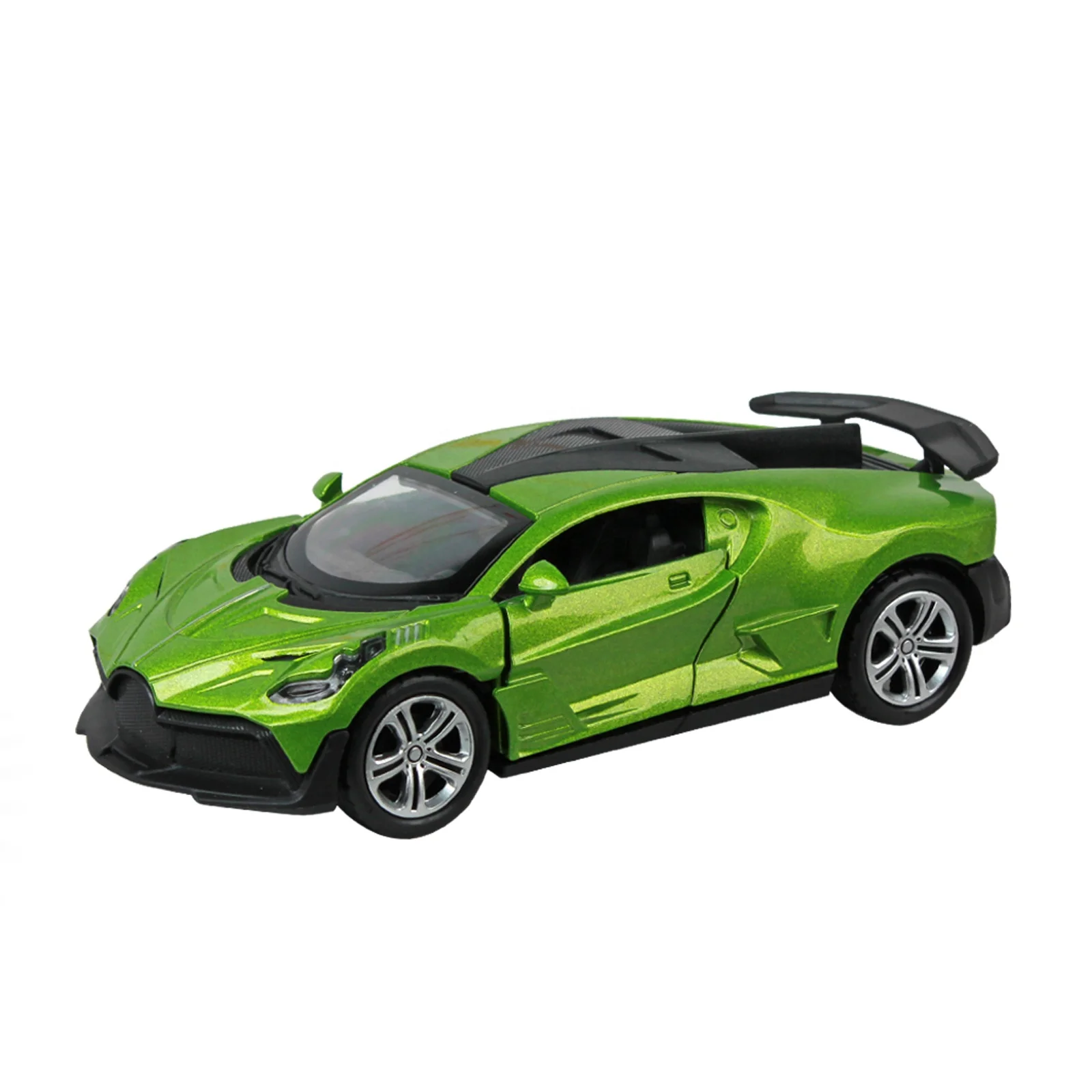 Wholesale 1:28 Scale Alloy Car Model Metal Body Pull Back Car Toy with Lights Music Opening Doors Diecast Model Cars