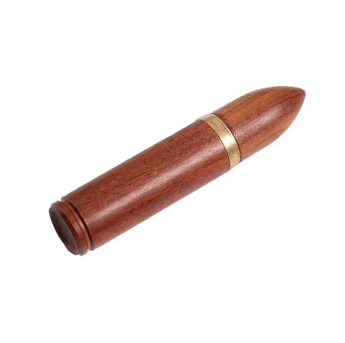 Деревянный держатель для зубочисток в форме пули с логотипом на заказ оптом