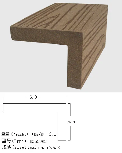 WPC Outdoors Flooring Trim Corner Decking Edge Covering Skirt Board End Cover Clipboard Accessories