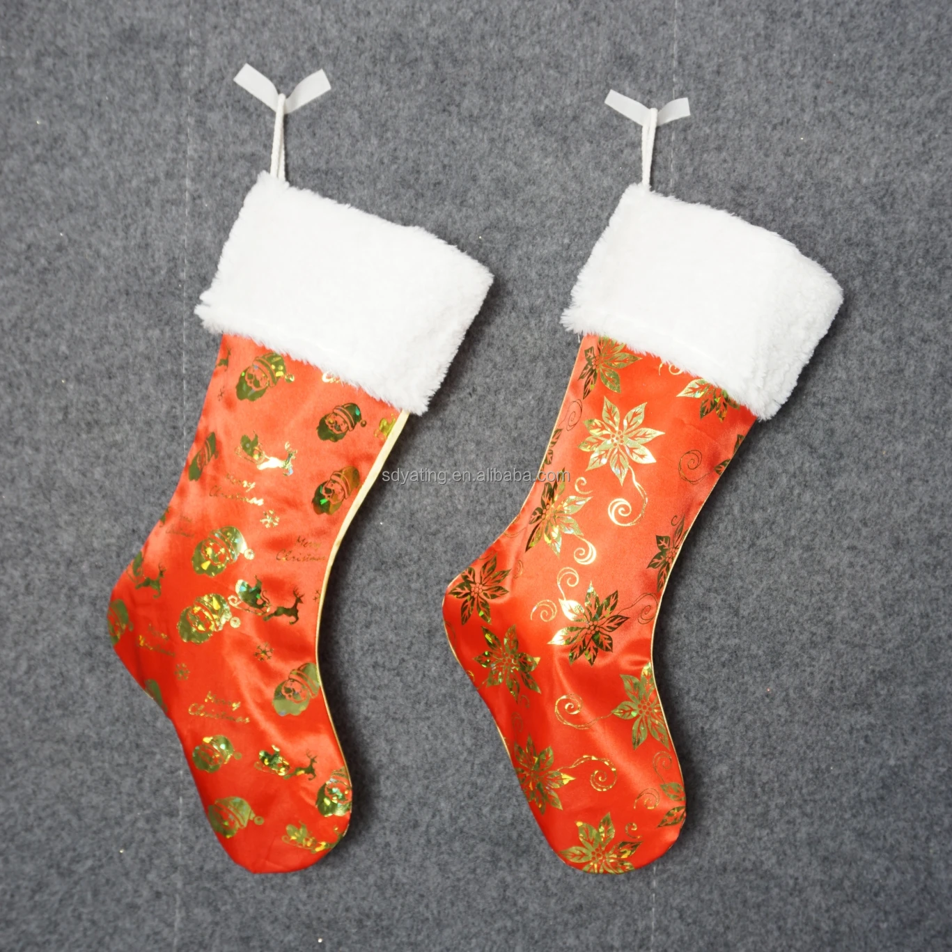 Yating Wholesale Christmas Socks Christmas Stocking Santa Claus Xmas Decoration Christmas Socks