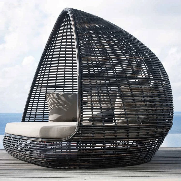Other beds beach rattan sun day bed outdoor furniture cabana sunbeds for hotel