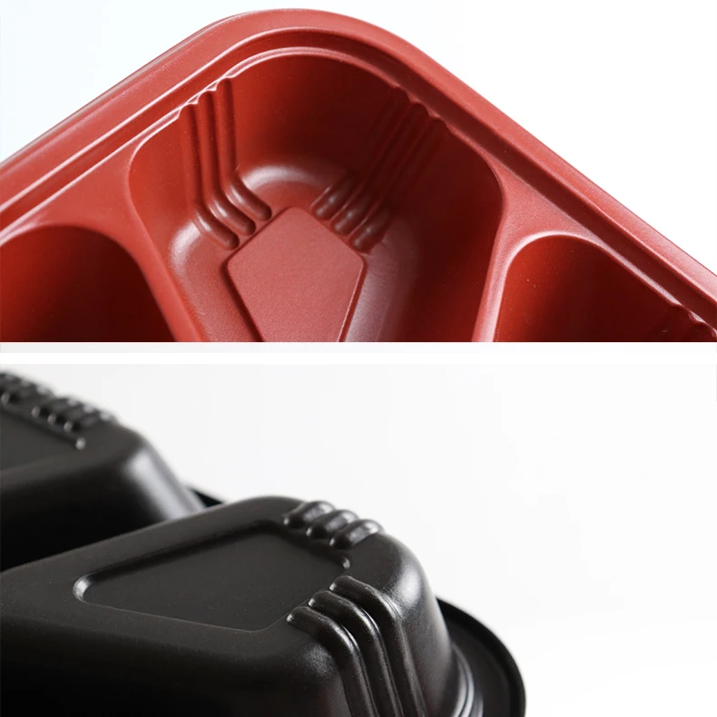 wholesale blister disposable food containers 5 compartment plastic takeaway meal prep container PP bento lunch box