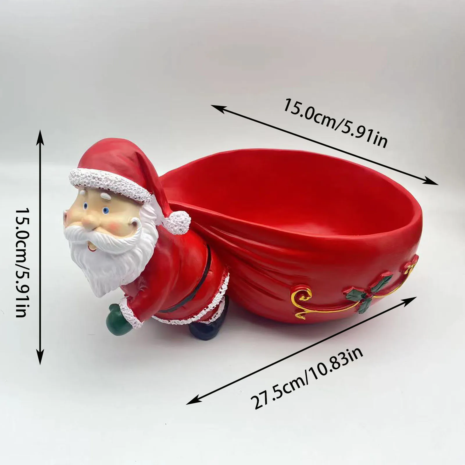 Fengzhi Factory Santa Claus Pull Bag Fruit Tray Resin Sculpture Home Porch Shoe Cabinet Storage Small Ornaments Living Room