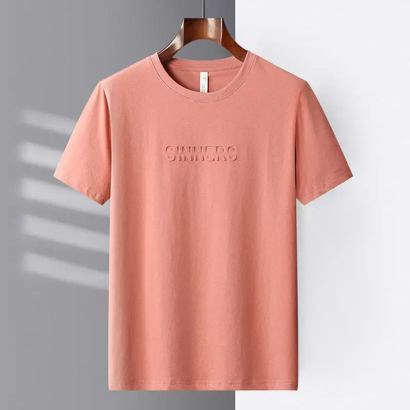 Wholesale OEM Custom Brand Fashion Tee 100% Cotton Men Oversize Plain Graphic 3D Embossed T Shirt