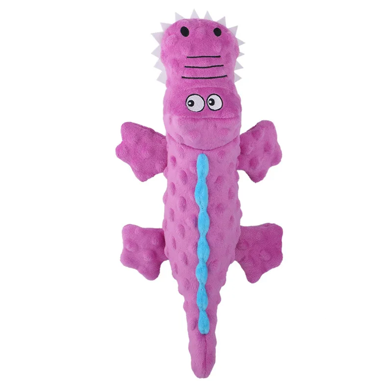 Stock Squeaky Pet Toy Crocodile Plush Pet Toys Durable Chew Teeth Cleaning Pet toy factory