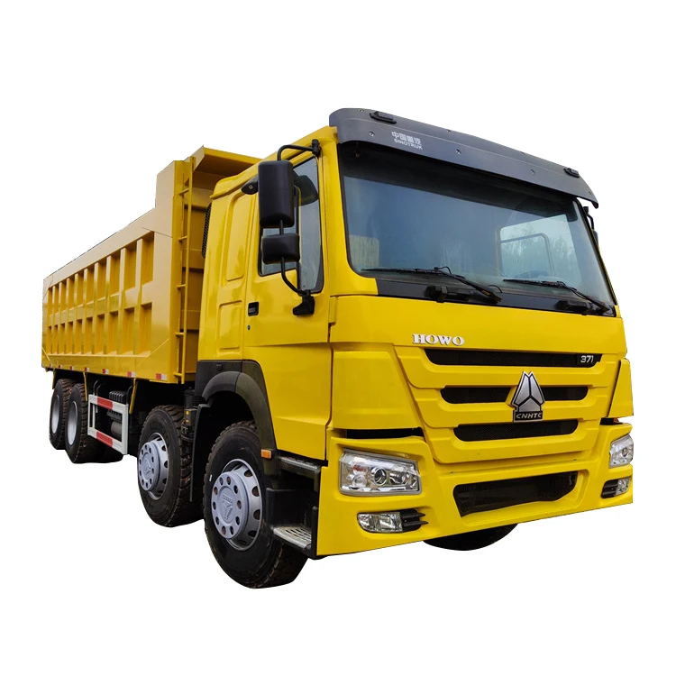 Second Hand Dump Truck Howo 8x4 Tippers 12 tires Cargo Dump Truck  WEICHAI Heavy Truck Euro 3 Left