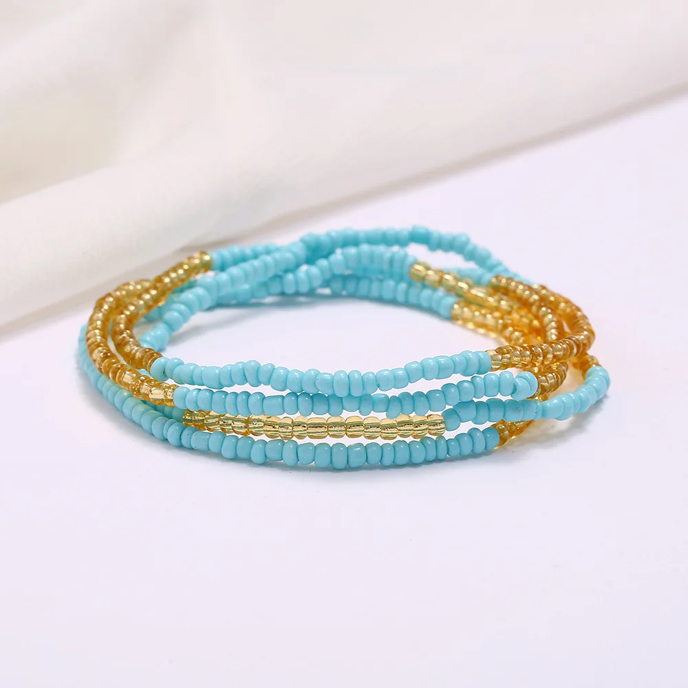 Wholesale Handmade African Crystal Waist Beads Belly Chain With Charms Sexy Elastic Waist Beads for Women