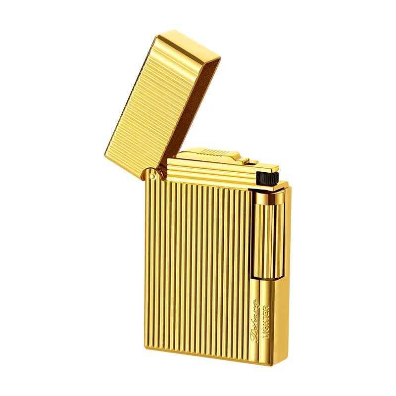 DK855 Soft Flame Metal Lighter Refillable Butane Gas Flint Wheel Classic