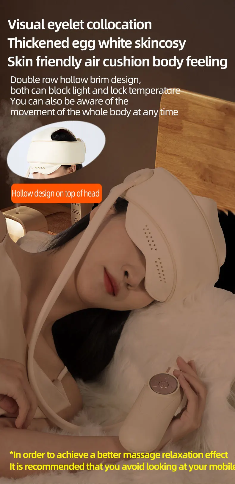 2024 Hot Sale  2 in 1 Head Eye Massager With Air Pressure Heating Pain Relief Relaxing  Three-stage Regulation Massage