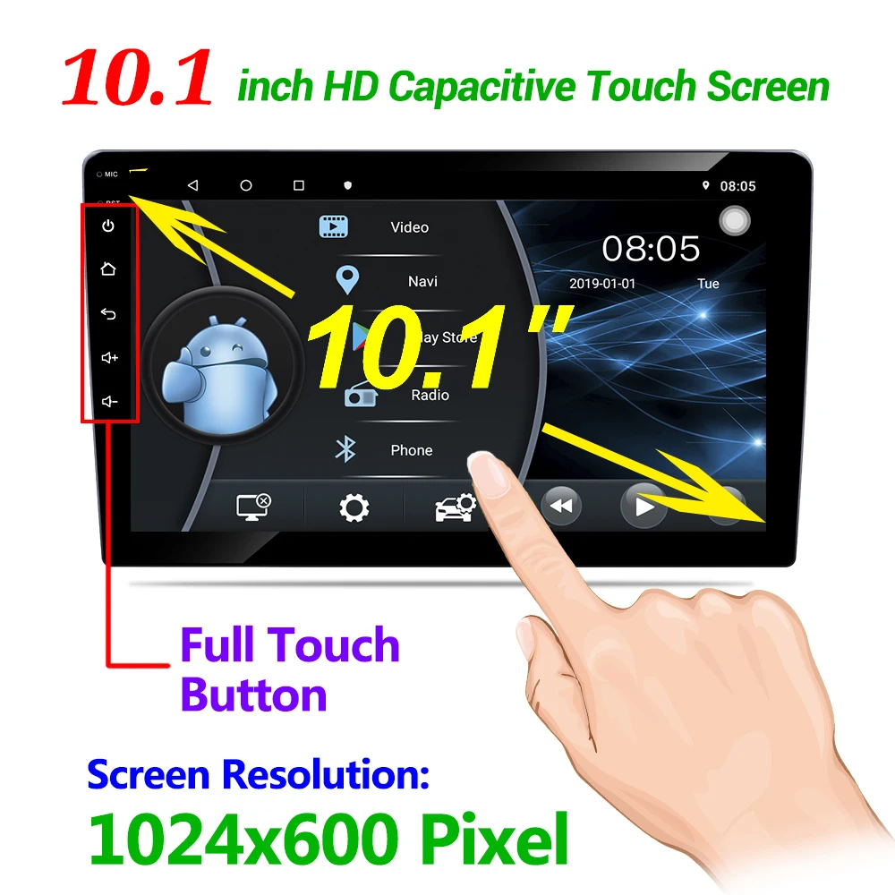 Bosstar 9/10 Inch Universal Android Car Radio 2 Din Car Multimedia Navigation Player 2 Din Car Video