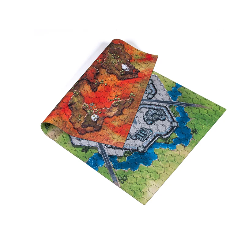 Double Sided Neoprene Rubber Base Custom Designed Tabletop Wargame Battle Mat Large Size Board Game Mat