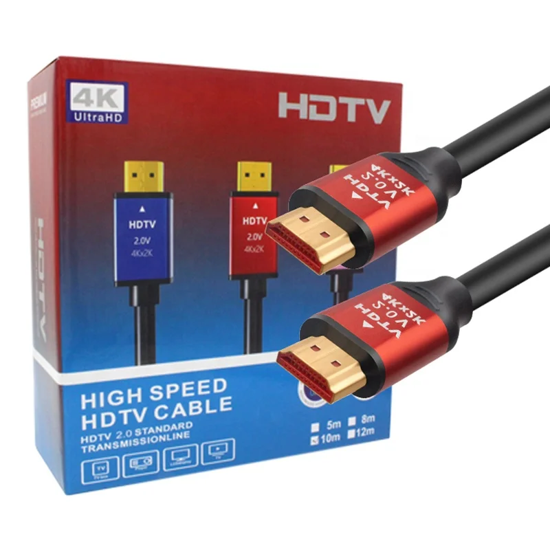 Кабель HDMI с позолоченным покрытием 24 К V2.0 V20 1 5 м 3 10 15 20 Ultra 18 Гбит/с 4K 30 Гц 60