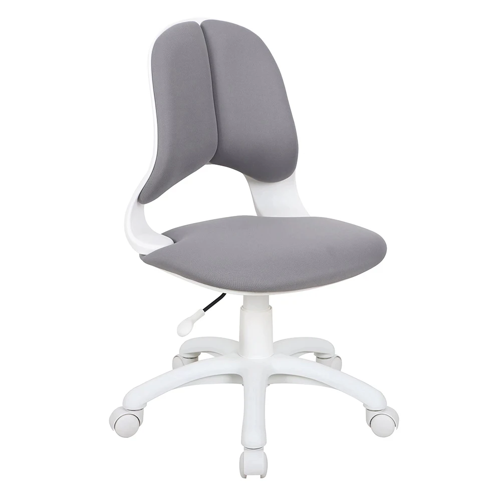 Hot Selling Fabric Double Back Kid Chair without Armrest Student Chair with Castor for Home and School