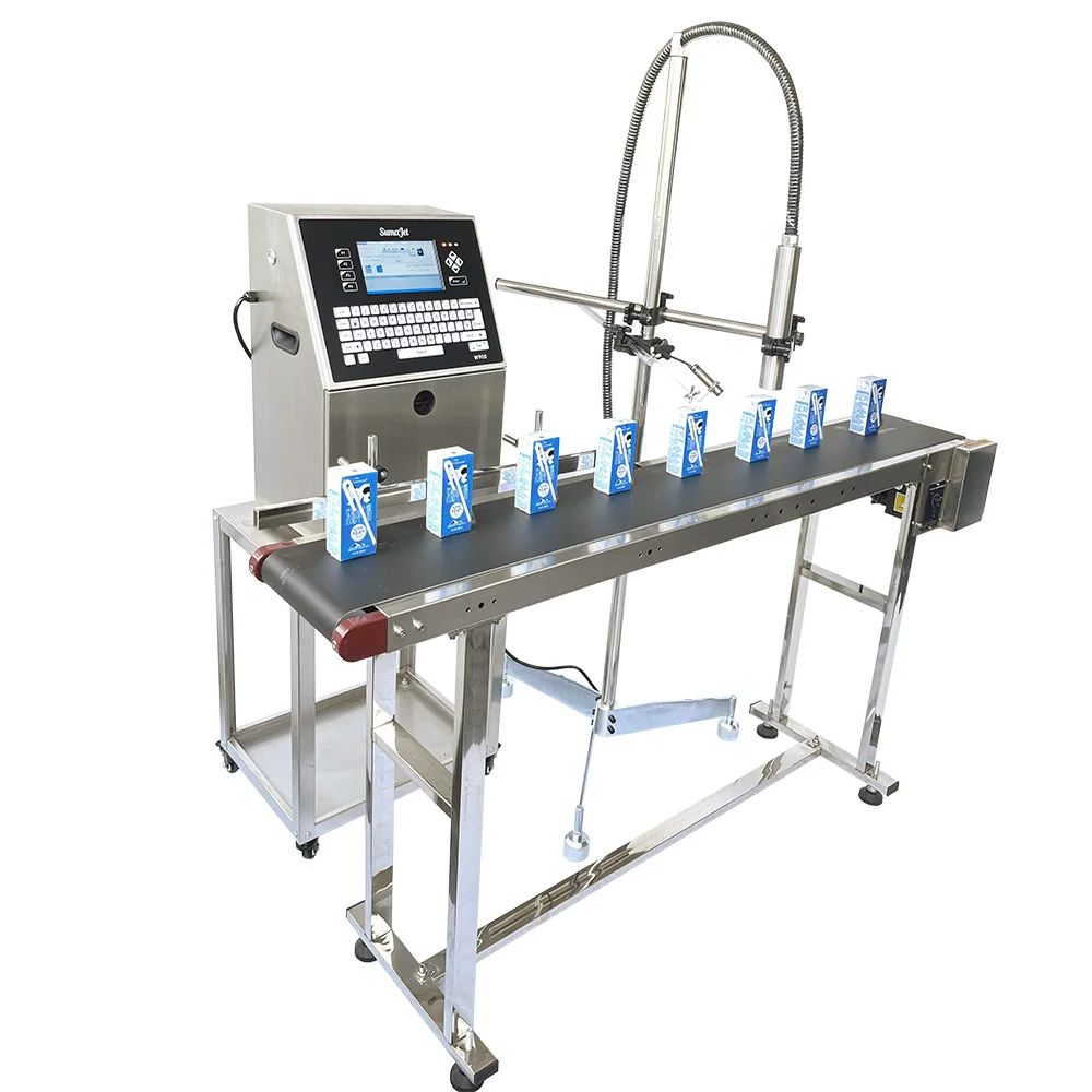 Production Industrial High speed Continuous Plastic Bottles metal materials Expiry Date Printing Machine CIJ Inkjet Printer