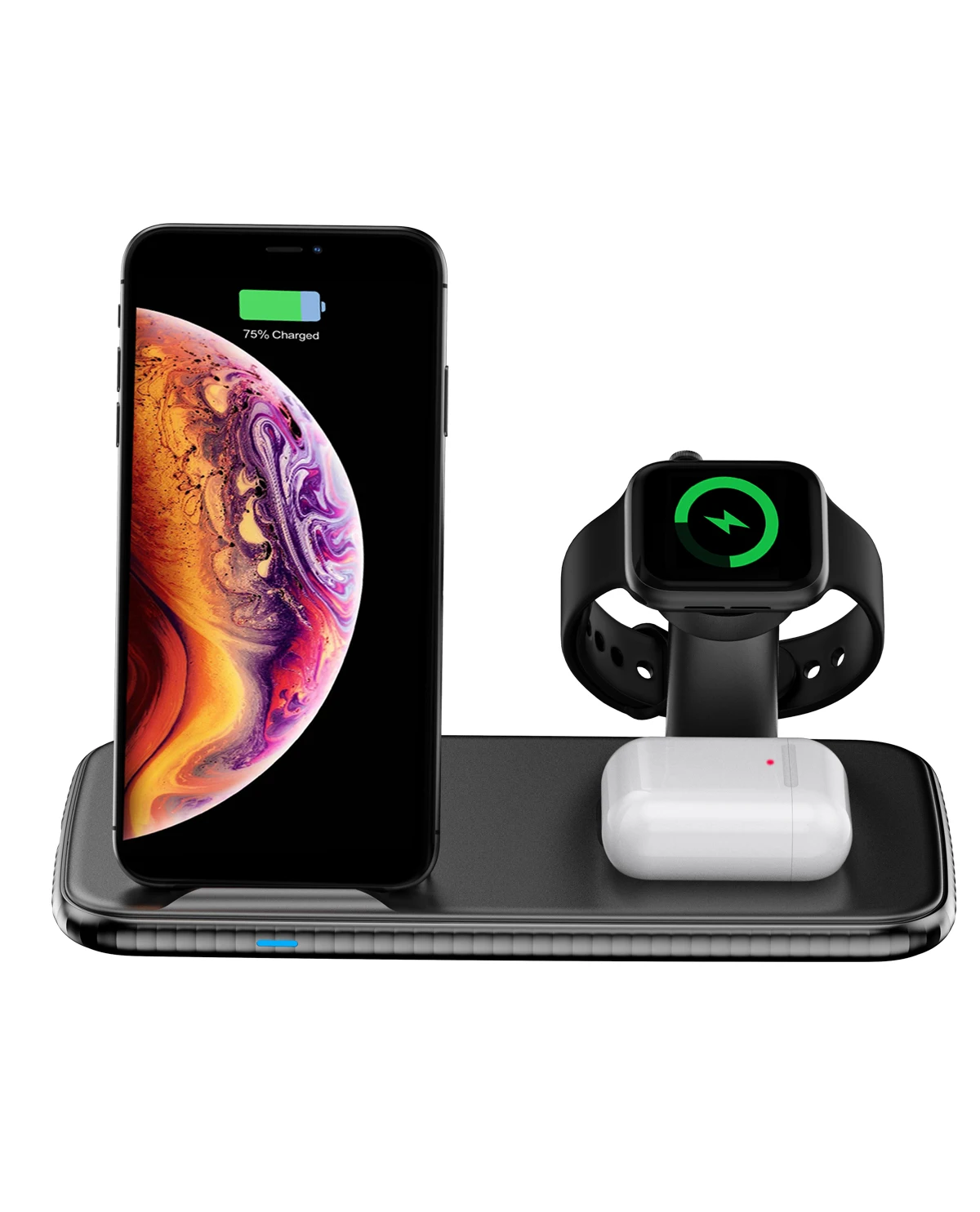 2021 Technologies Multifunctional 4-In-1 15W Qi Fast Stand Dock Station Wireless Charger 4 In 1