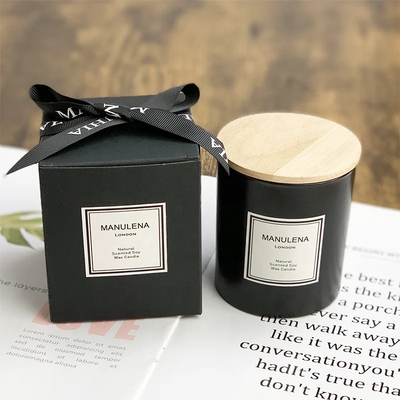 Private Label All Natural Organic Long Lasting Aromatherapy Soy Wax Scented Jar Candles With Strongly Fragrance