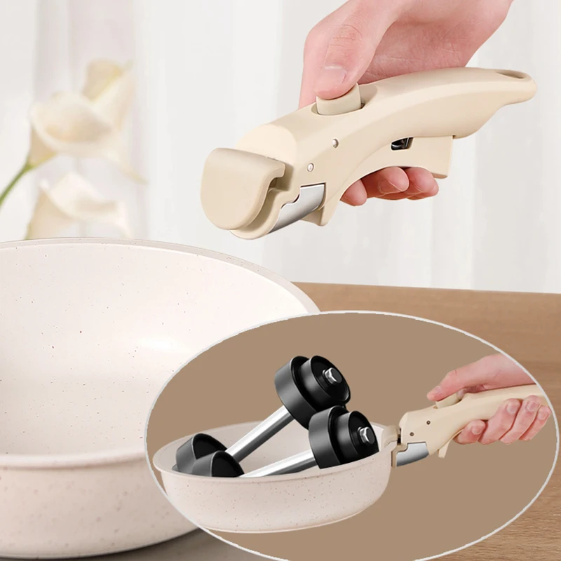 Nordic fashion minimalism style nonstick double thicken bottom healthy removeable detachable handle pan and pot cookware set