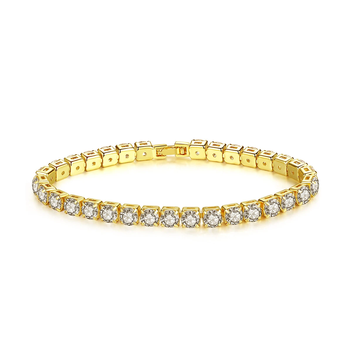 New Design Luxury Gold Silver Color Cubic Zirconia Tennis Bracelets Iced Out Chain Crystal For Women B-2019101009