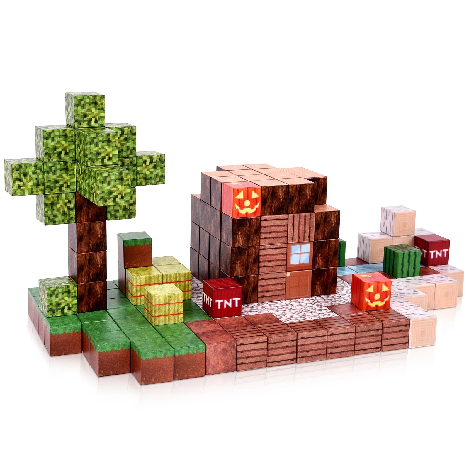 Magnetic Blocks-Build Mine Magnet World Edition Magnetic Toys for Boys & Girls Age 3-4 4-5 6-8