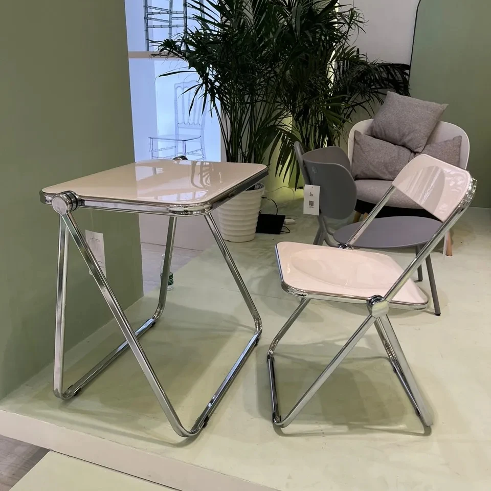 Factory Plastic Metal Foldable white resin folding chairs for Event Restaurant Hotel Dining Wedding Garden