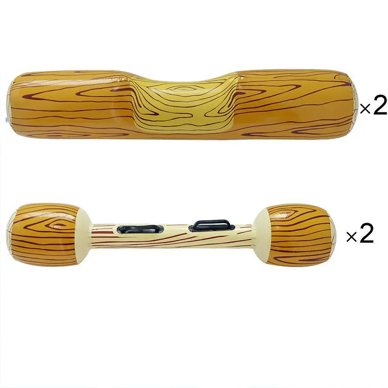 4 PCS Inflatable Pool Battle Log Rafts Float Row Toys for 2 Players Fighting Float Ride On water play eqipment