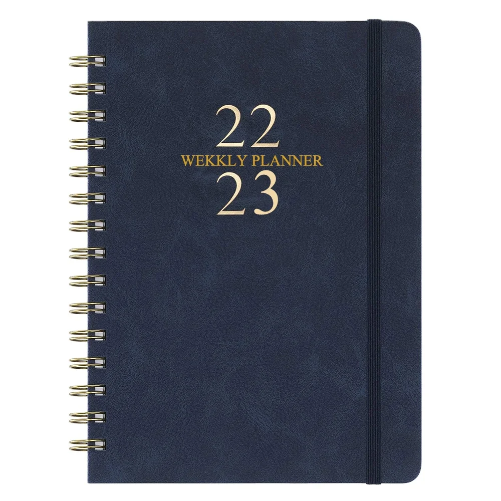 Print book organizer boss babe manifestation non-dated monthly weekly linen devotional journal customized men notebook planner