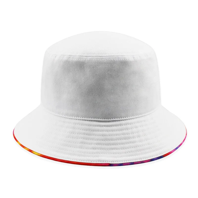 FL-BK023 Custom Printed Plain Logo Twill 100% Cotton Cartoon Pattern Foldaway Bucket Hat Headgear For Summer Beach