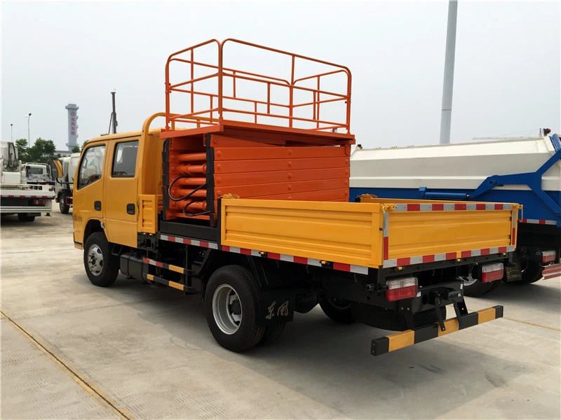Vertical lift aerial work truck with Platform High-altitude Telescopic Boom Operation Truck