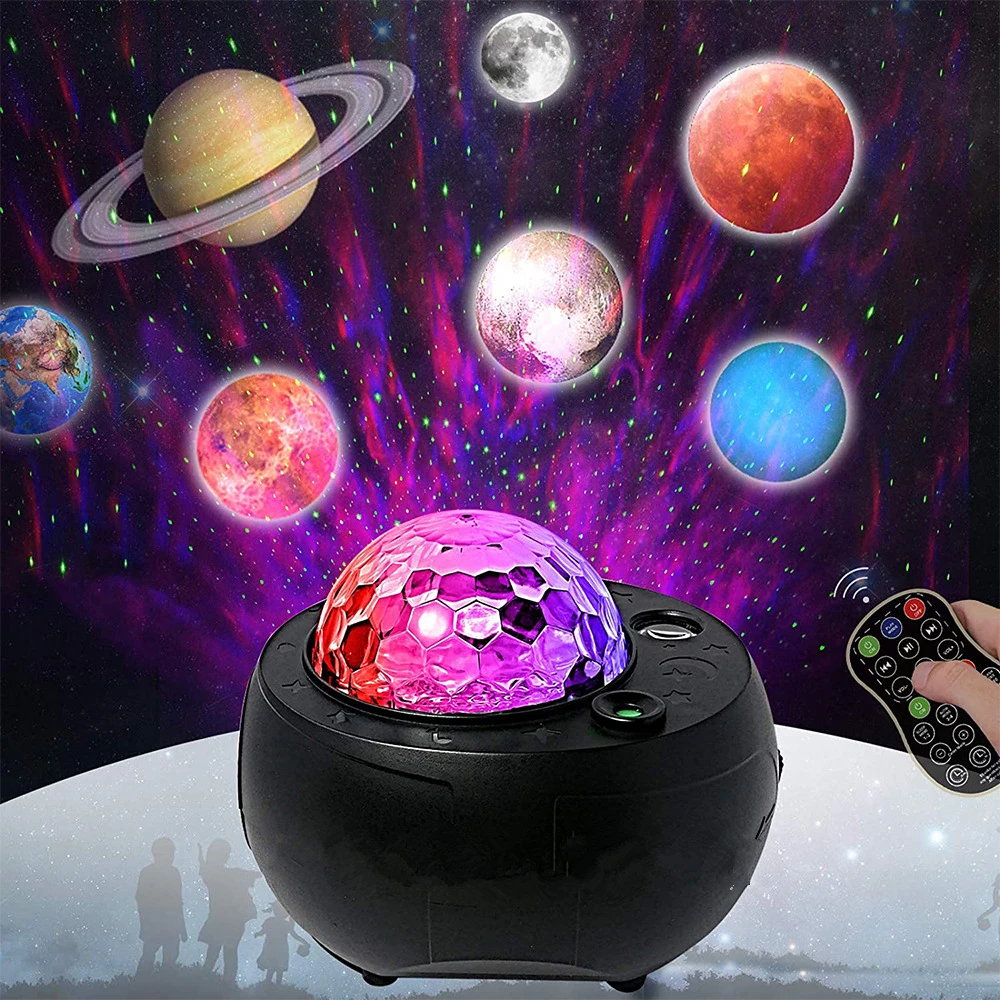 RGB светодиодный лазерный проектор звезды Планеты галактики освещение лампа ночник Звездный для детей взрослых спальня