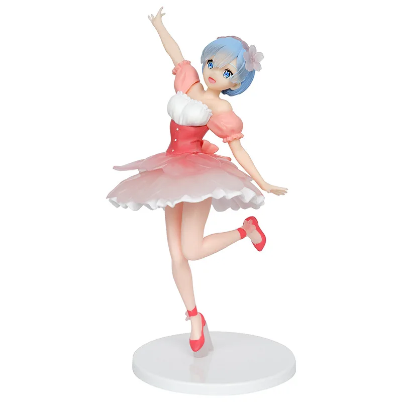 Wholesale Kawaii Cartoon Hot New 22cm Ram Rem Dressing Cherry Kimono Emilia Anime Figure Model Cute Action Figure Toy for Kids