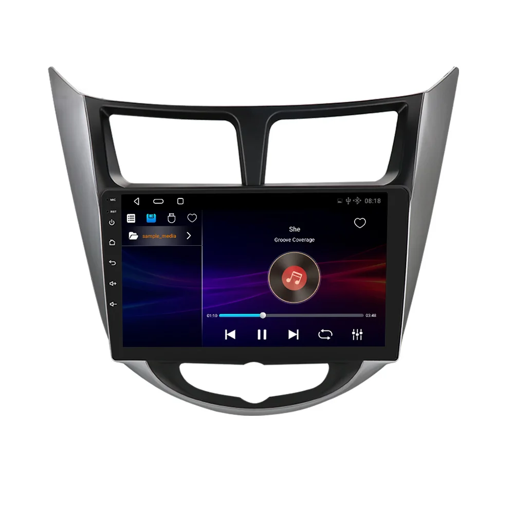 Android 10 Touch Screen Car DVD Player For Hyundai Verna Accent Solaris 2010-2017 Car Radio Stereo Multimedia Player