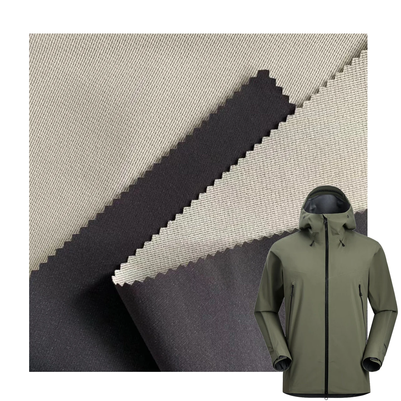 100% полиэфирная функциональная Водонепроницаемая 3-слойная ТПУ pul Ткань ламинированная мягкая ткань для куртки