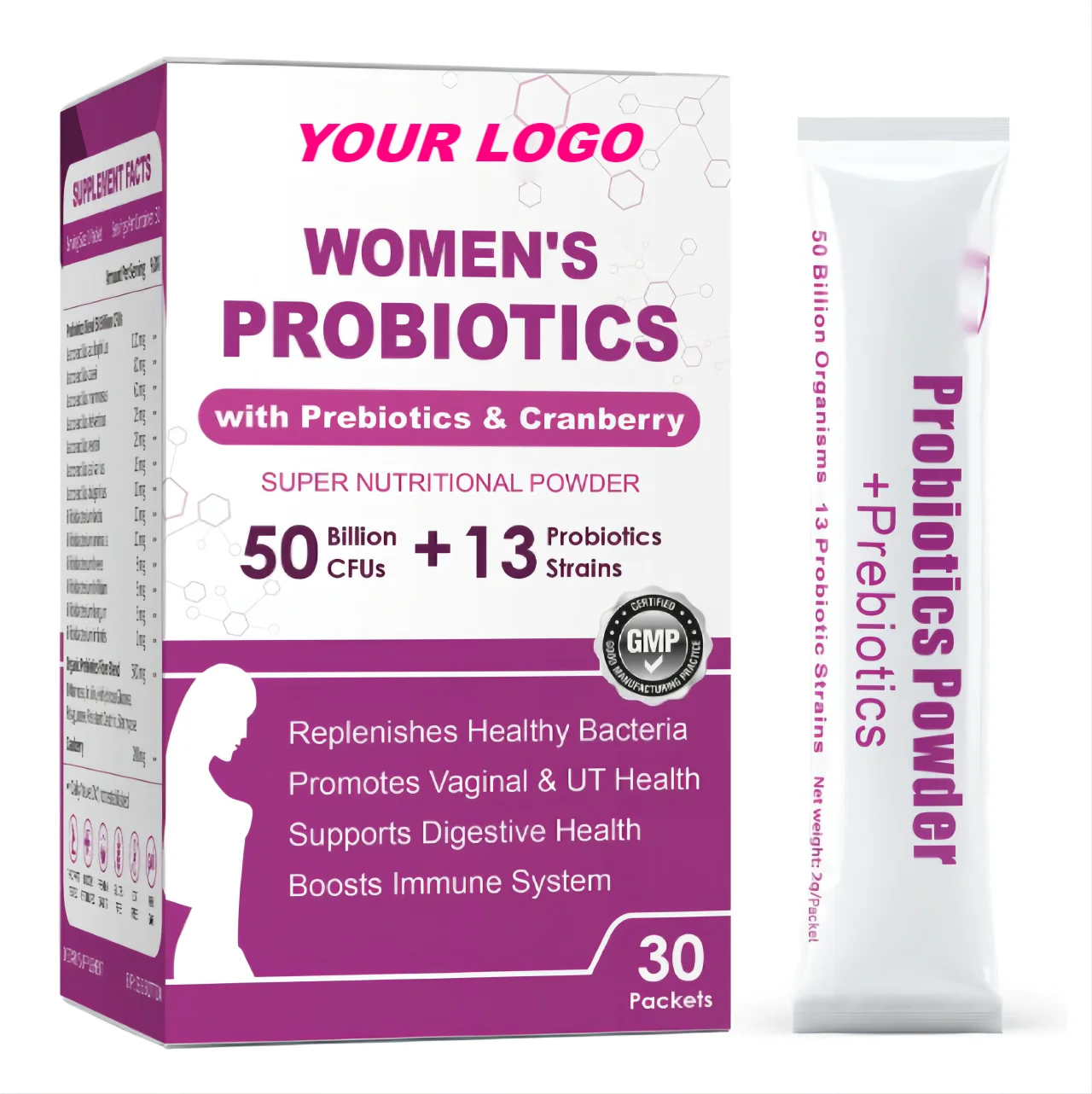 Probiotics for Women, Men and Kids, Prebiotics And Probiotics Sachets Powder For Digestive And Immune Gut Health