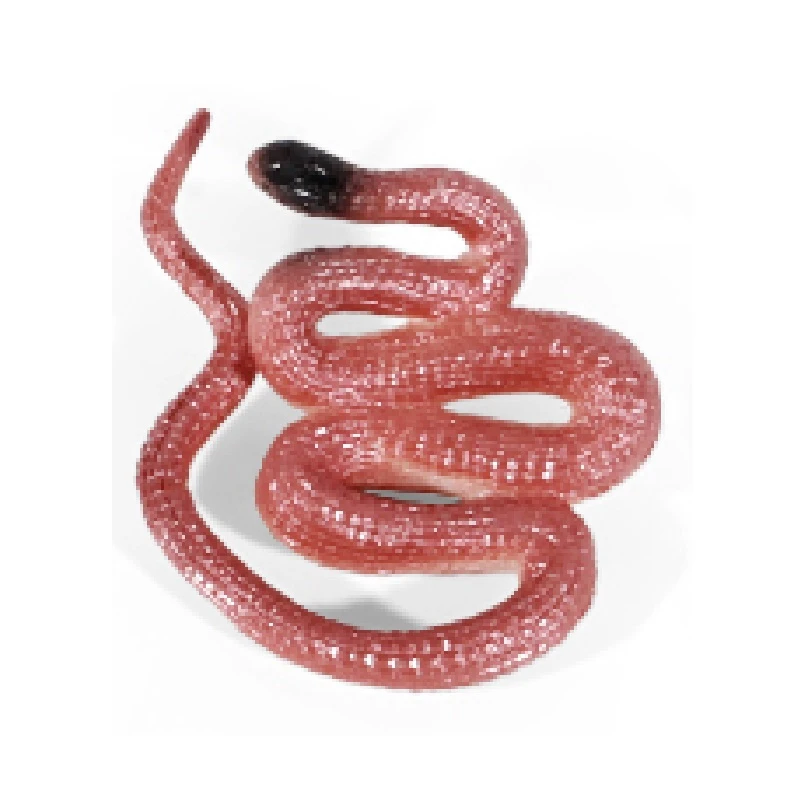 3D Lifelike Environmentally Friendly Soft Material 10CM Wild Animals Series Plastic Yellow King Cobra Snake Toy For Kids