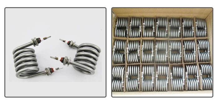 Electrical resistance coil hot water heater element tubular heater spiral water heater