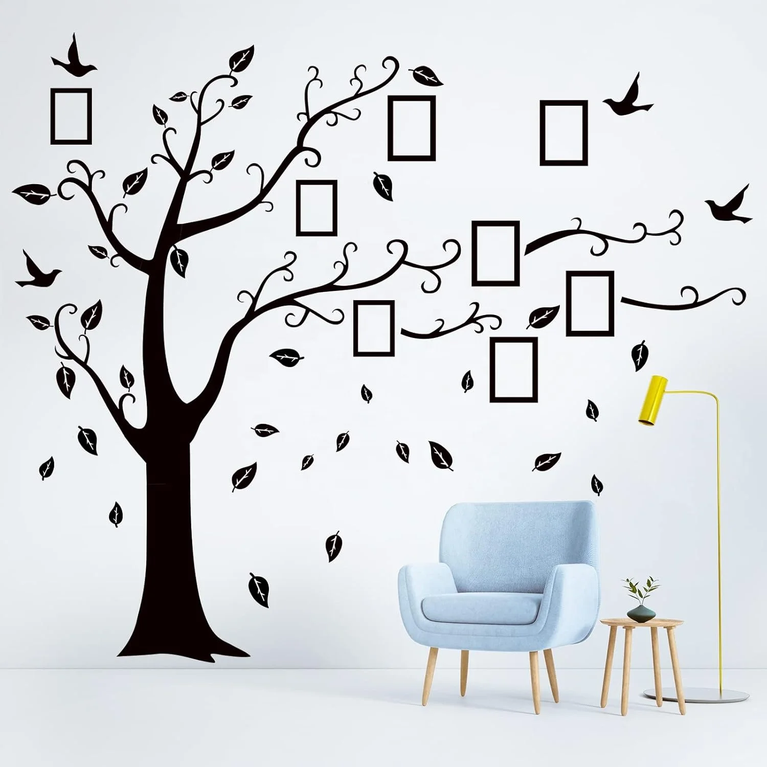 Wholesale Custom Waterproof  PVC Vinyl Paper Wall Sticker Photo Frame Decorative wall Luminous stickers For Photos