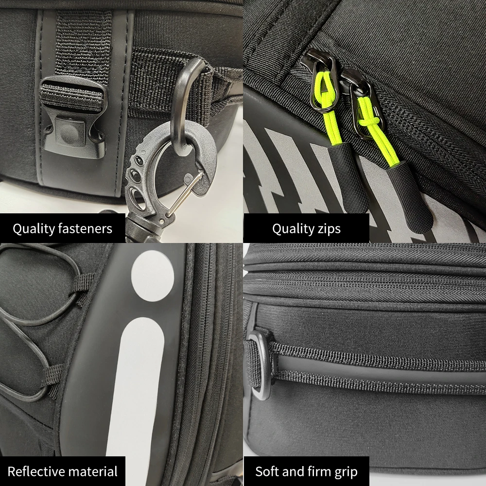 Motorcycle Tail Bag,Seat Bag,Dual Use Motorcycle Waterproof Bag for Motorbike - with One Extra Motorcycle Cargo Net