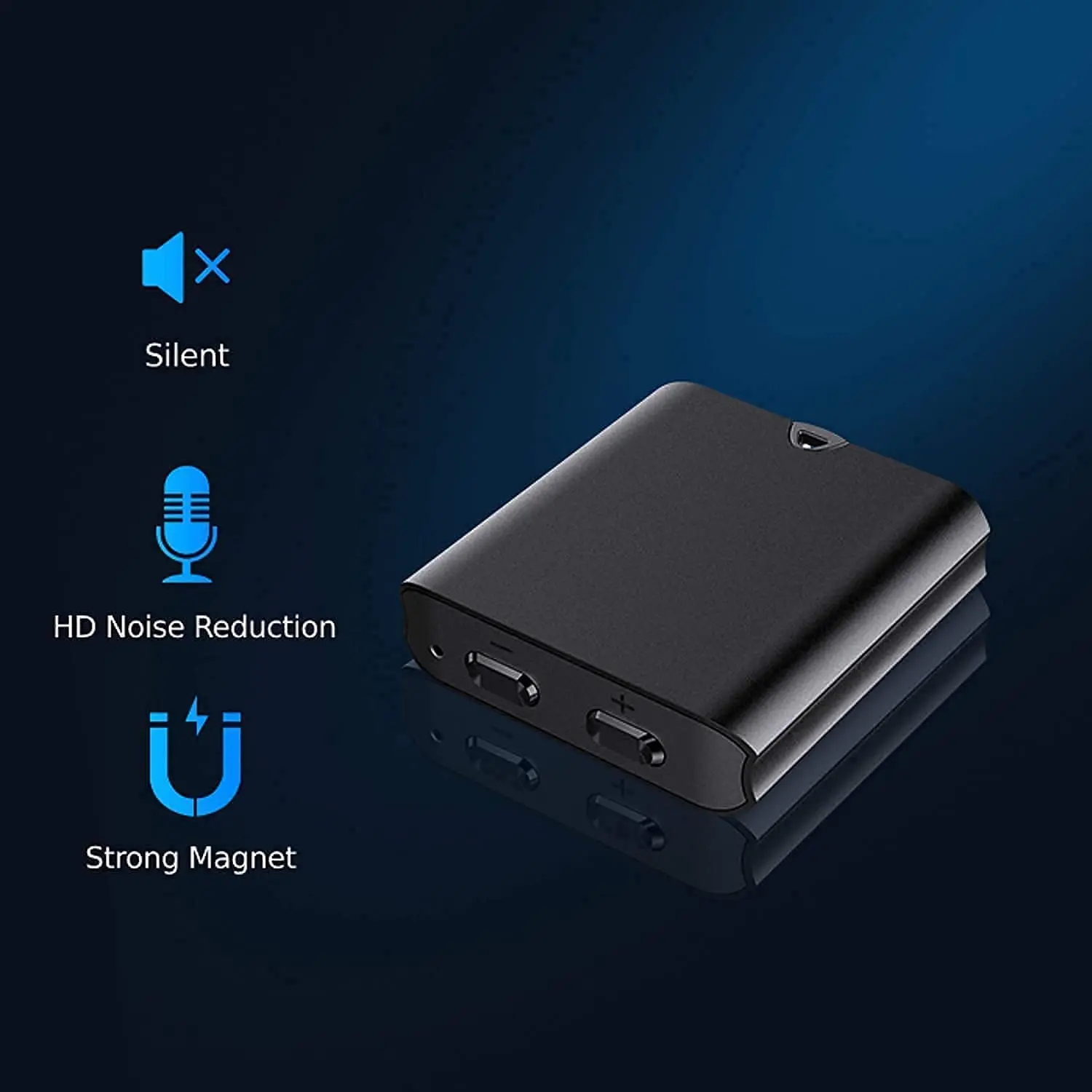 Q63 Professional Mini Voice Activated Recorder for Car, Work, Home, 30 Day Standby Recording, Aluminum Alloy Body, Magnetic