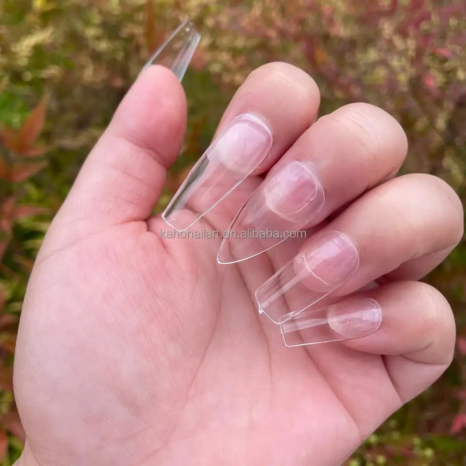Wholesale Soft Gel Tips False Nail Tips Long Square Full Cover Coffin Stiletto False Manicure Nail Art Press On Nails