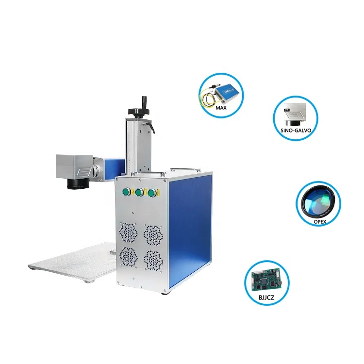 JPT Mopa raycus 50W 100W Stainless Steel Color Deep Engraving Fiber Laser Marking Machine For Metal Jewelry Bottle Dog Tag mark.