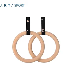 Новый дизайн OEM двойные круглые деревянные гимнастические кольца для тренажерного зала с быстрорегулируемыми пронумерованными