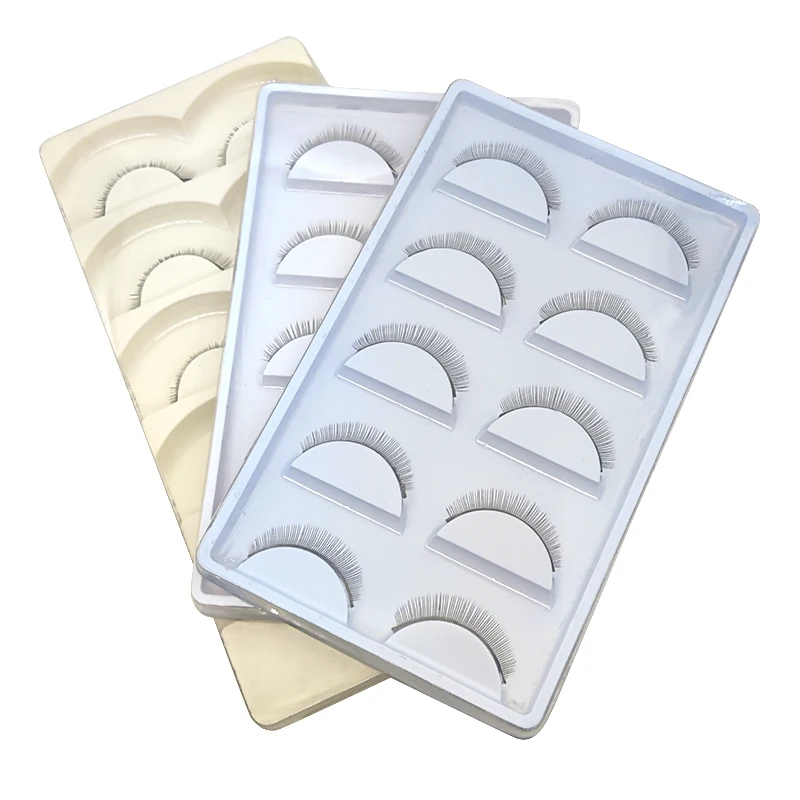 Natural 10 strip Salon Mink Full Teaching Kit Head Mannequin False Lash Beginner Eye Extension Eyelash Training Tool Practice