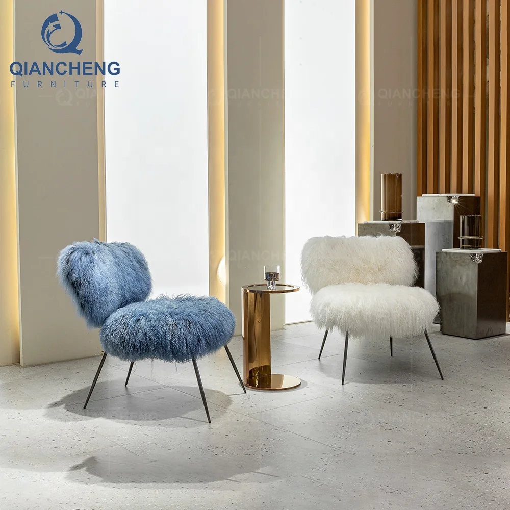 Wholesale home furniture indoor scandinavian white feather comfortable lounge living room accent chairs