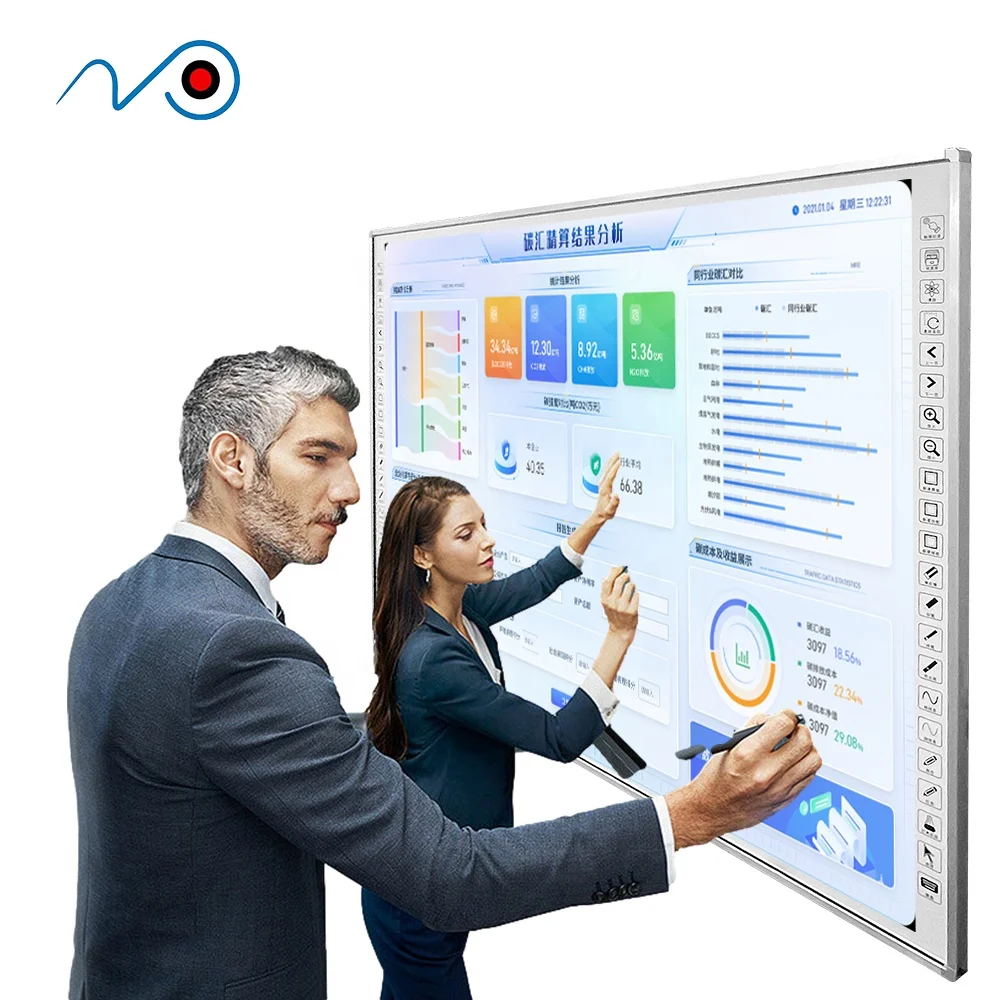 82 inch Infrared Finger Multi Touch 20 Points Smart Board Interactive Electronic Whiteboard for Meeting Teaching