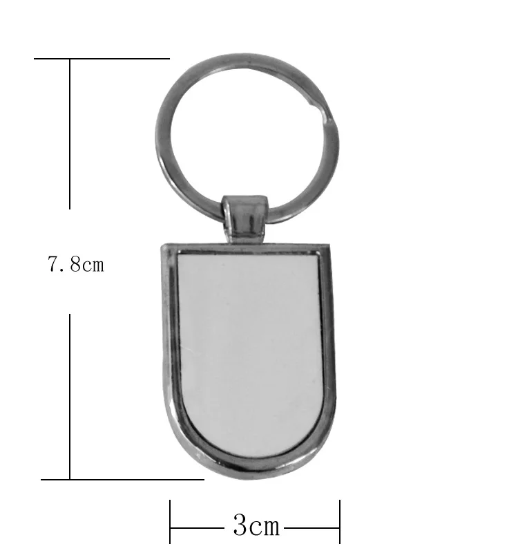 Sublimation Wholesale Heat Transfer Printing Sublimation Keychain Custom Logo Blank Metal Sublimation Metal Key Chain