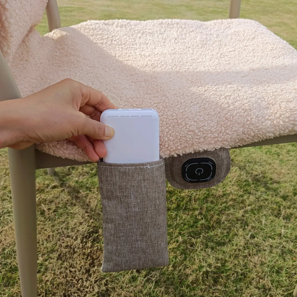 Large Size Picnic And Hunting Heating Seat Cushion Outdoor Cordless Chair Warmer Heated Cushions 3 Leves Temperature