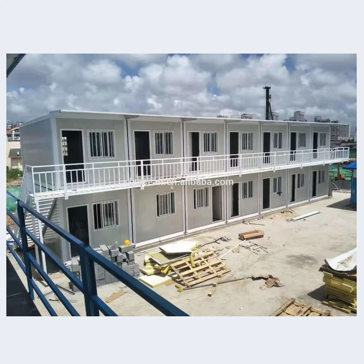 Китай заводская цена стальная рама модульная сэндвич-панель двухэтажный контейнер строительная площадка сборные дома для рабочих четверть
