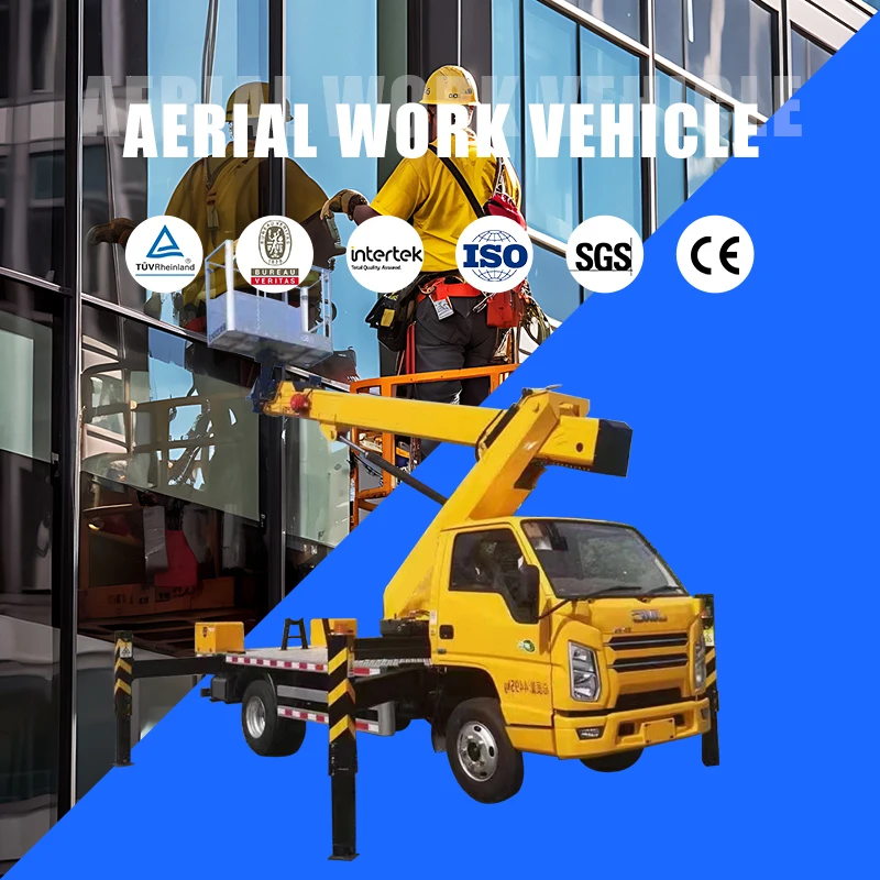bucket truck aerial working platform truck crane bucket electric bucket truck