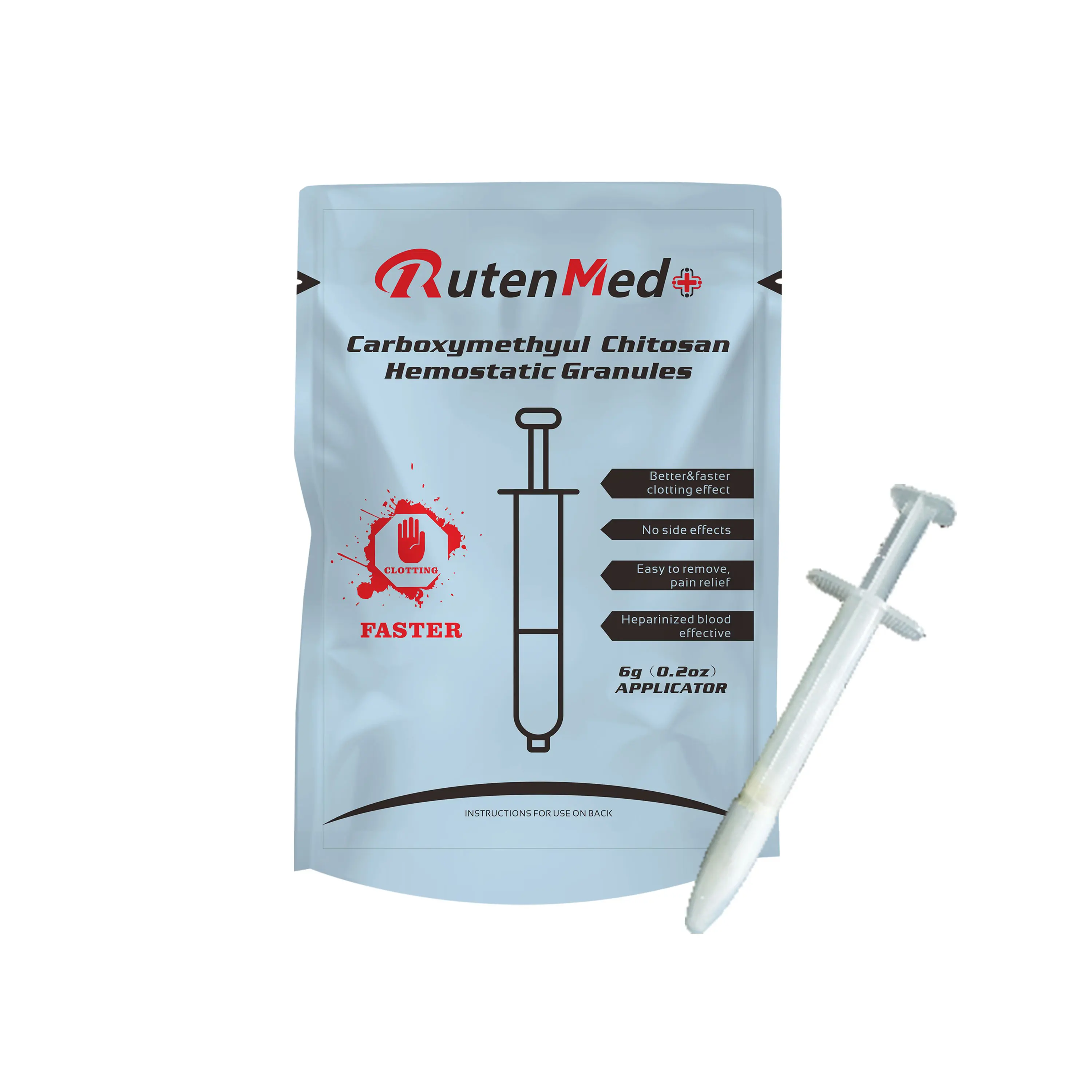 Factory direct sale carboxymethyl chitosan hemostatic powder granules haemostatic medical powder with applicator